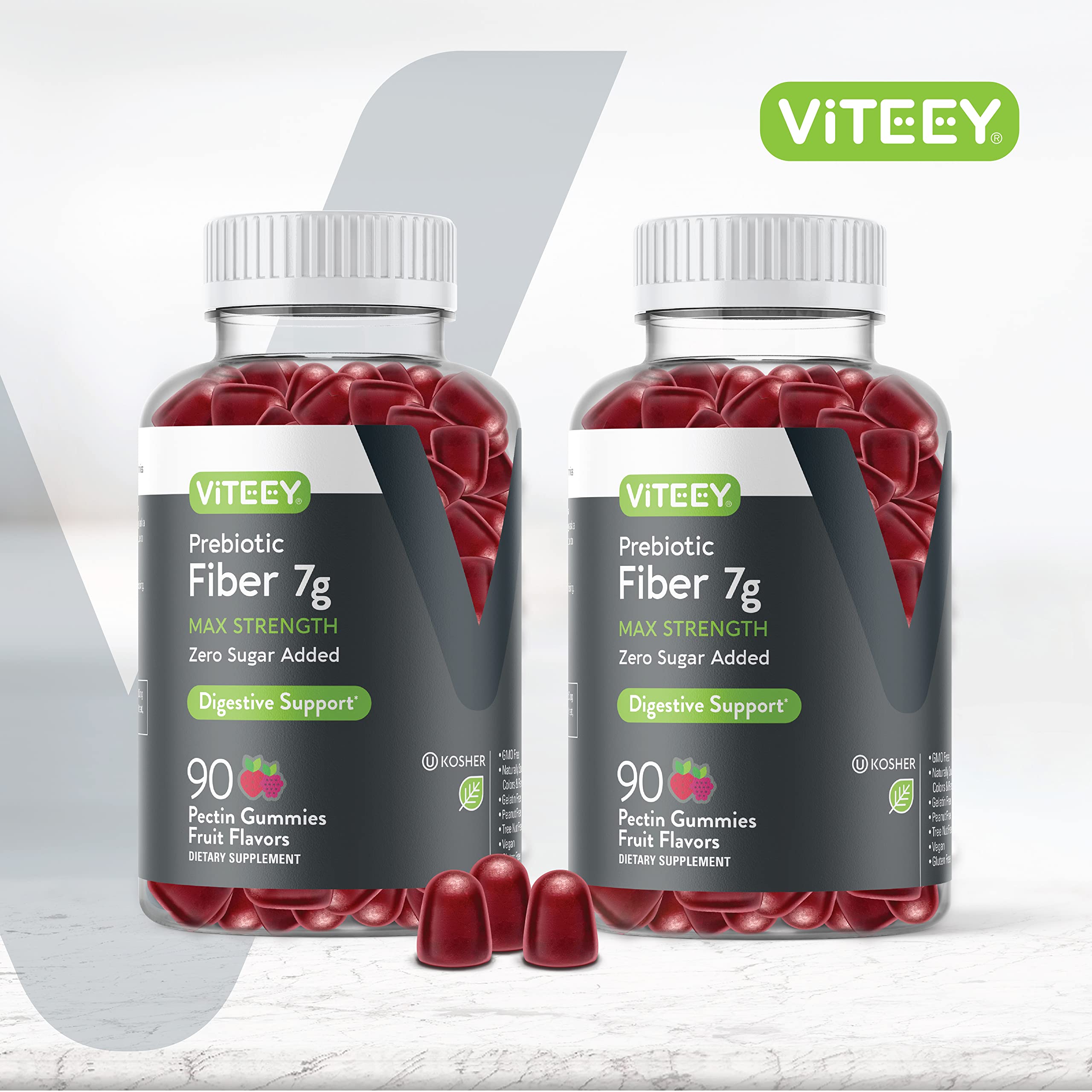 Foto 3 pulgar | Suplemento De Fibra Gummies Viteey Prebiotic 7 G Para Adultos 180 Unidades - Venta Internacional.