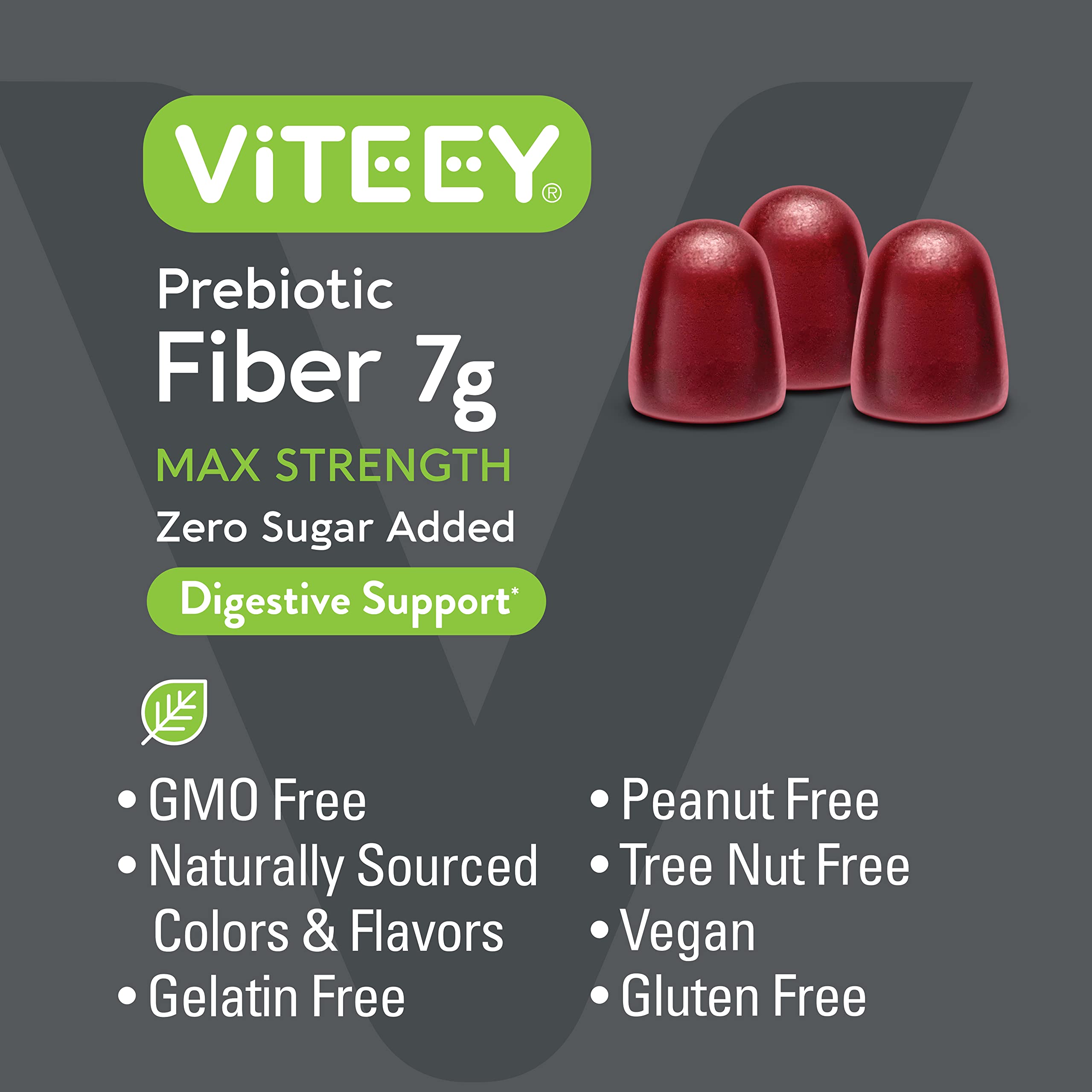 Foto 6 pulgar | Suplemento De Fibra Gummies Viteey Prebiotic 7 G Para Adultos 180 Unidades - Venta Internacional.