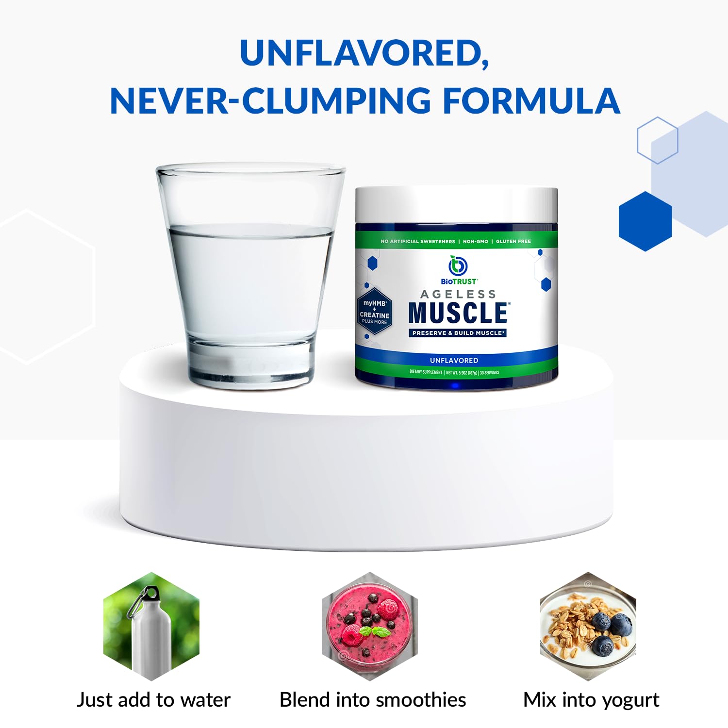 Foto 6 | Muscle Builder Biotrust Ageless Con Creatina En Polvo Hmb, 30 Dosis - Venta Internacional.