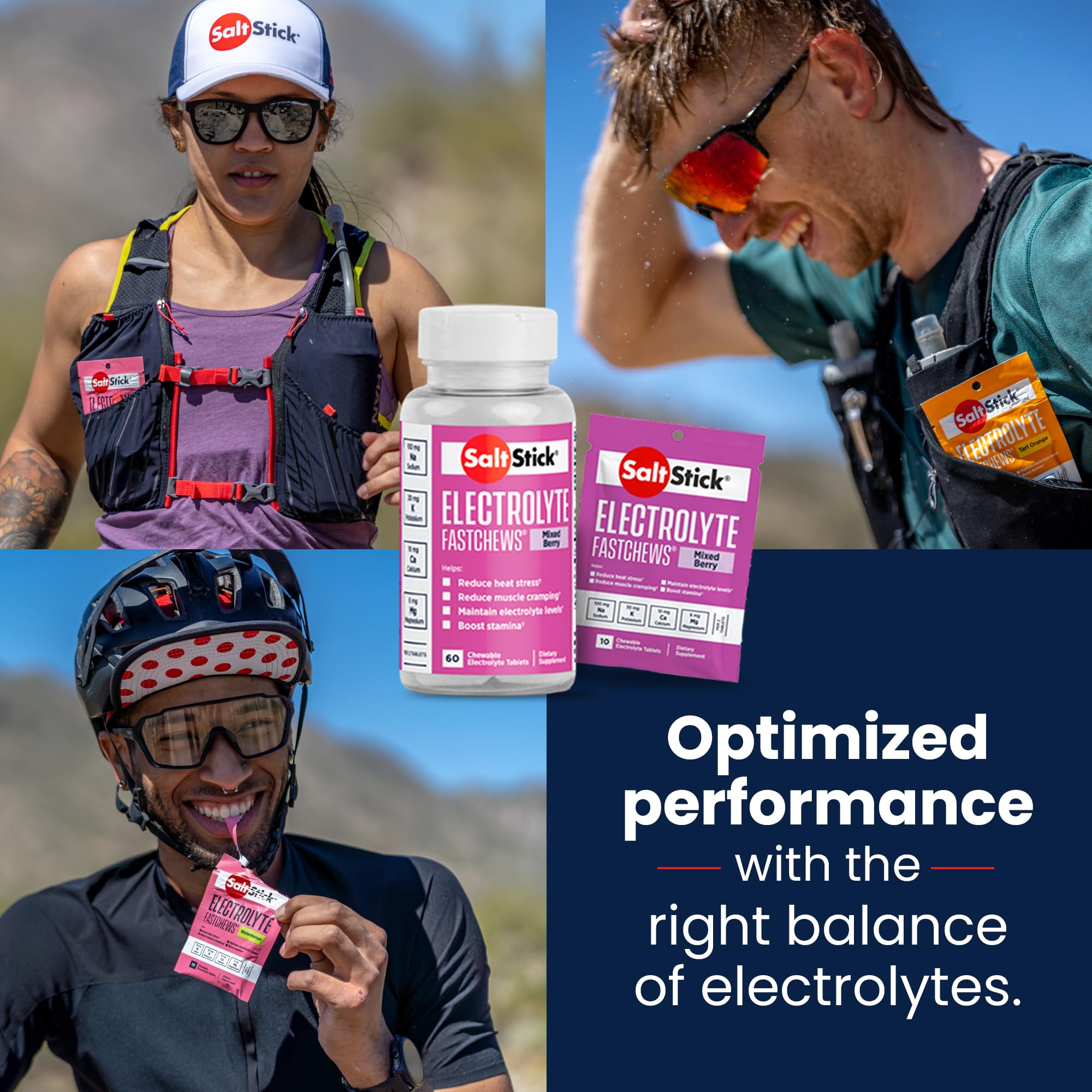 Foto 7 pulgar | Electrolyte Fastchews Saltstick Mixed Berry 60 Comprimidos - Venta Internacional.