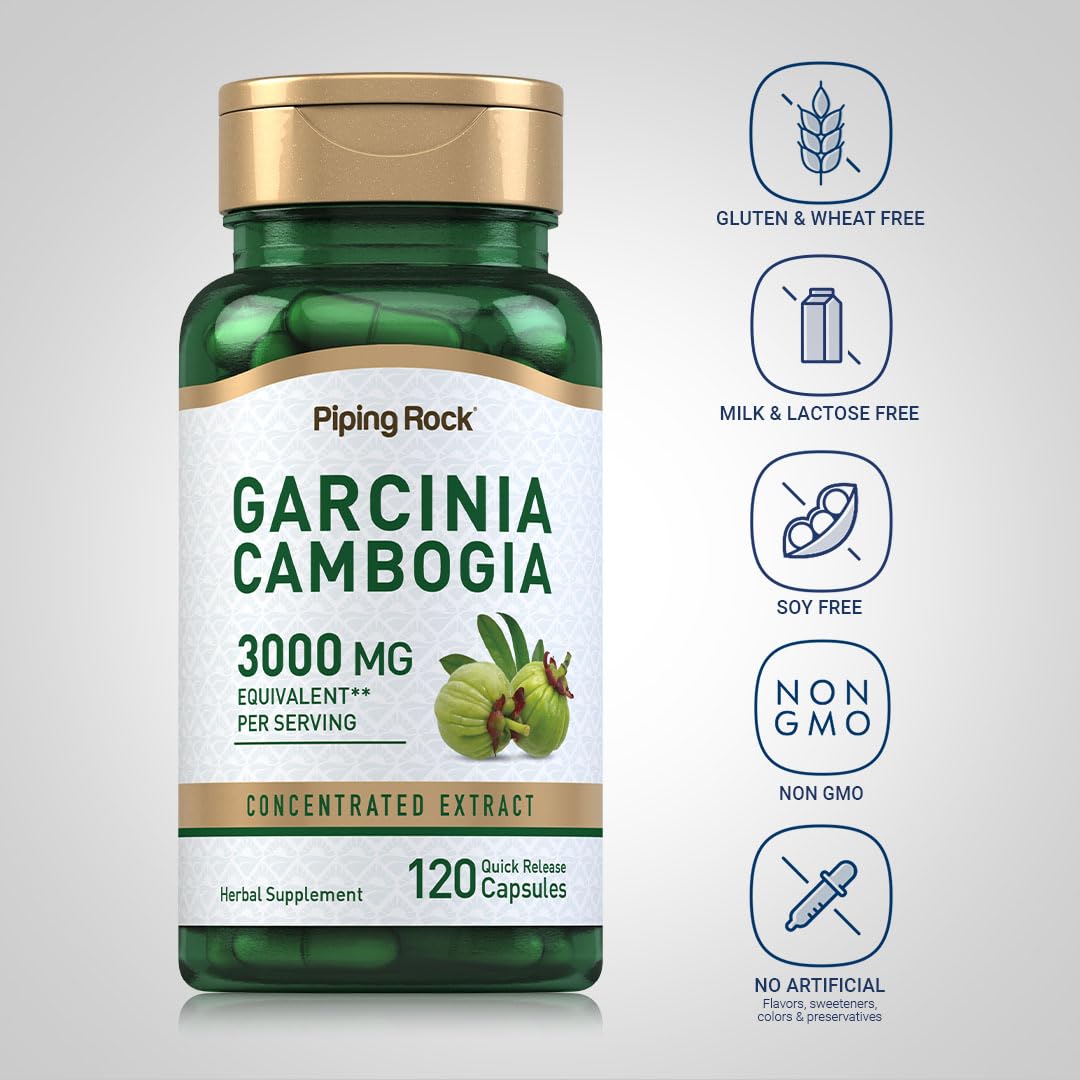 Foto 3 | Suplemento De Extracto De Garcinia Cambogia De Piping Rock 3000 Mg - Venta Internacional.