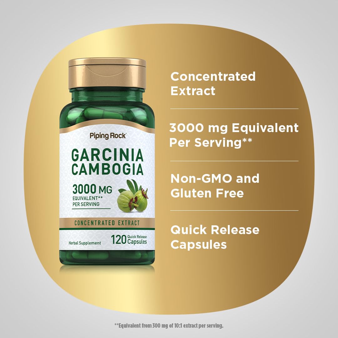 Foto 4 | Suplemento De Extracto De Garcinia Cambogia De Piping Rock 3000 Mg - Venta Internacional.