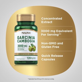 Foto 4 | Suplemento De Extracto De Garcinia Cambogia De Piping Rock 3000 Mg - Venta Internacional.