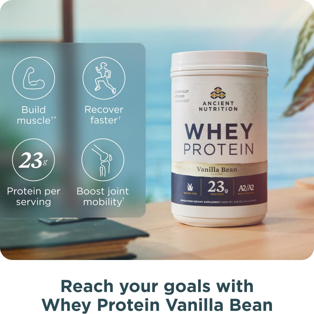Foto 4 pulgar | Whey Protein Ancient Nutrition, Vainilla, 23 G De Proteína, 20 Porciones - Venta Internacional.