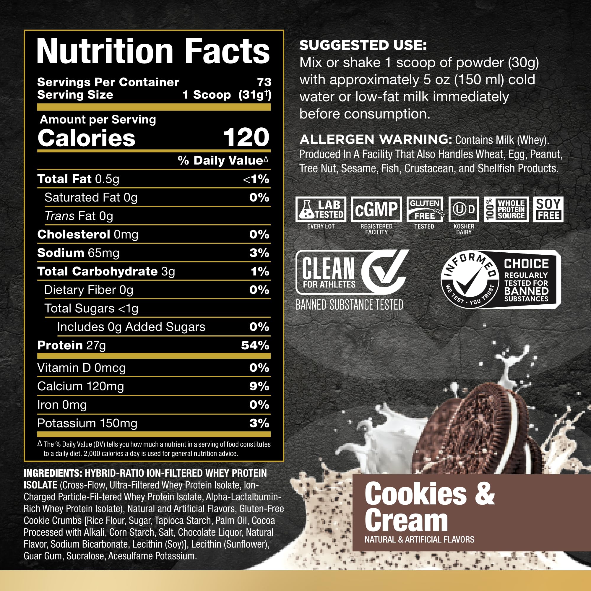 Foto 3 pulgar | Proteína De Suero En Polvo Allmax Nutrition Isoflex Cookies & Cream - Venta Internacional.
