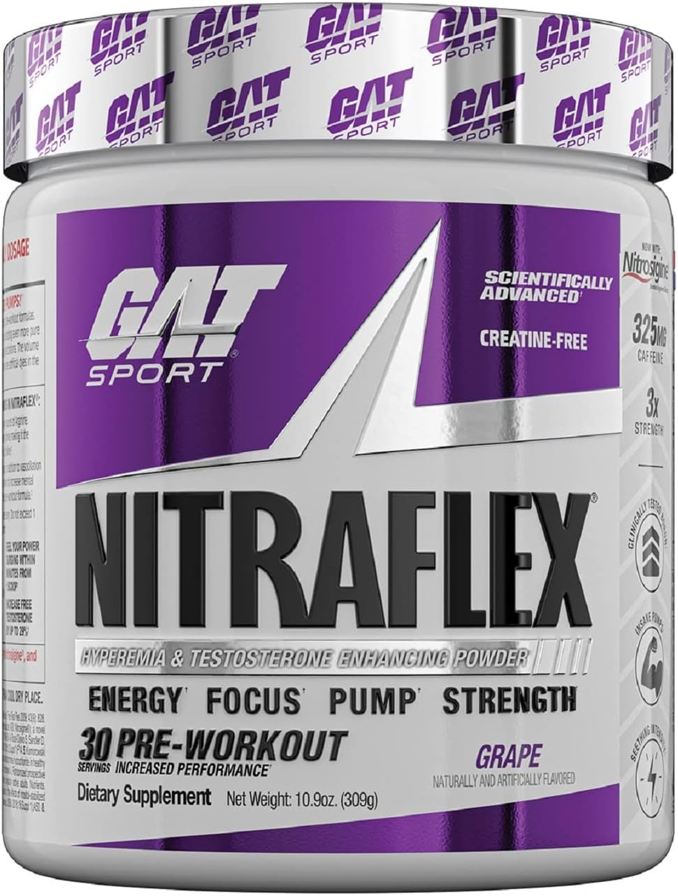 Foto 2 pulgar | Polvo Para Antes Del Entrenamiento Gat Sport Nitraflex Advanced Grape 30 Serv - Venta Internacional.