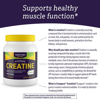 Foto 4 | Creatine Creatine Healthy Origins Creapure 625 Ml Sin Sabor - Venta Internacional.