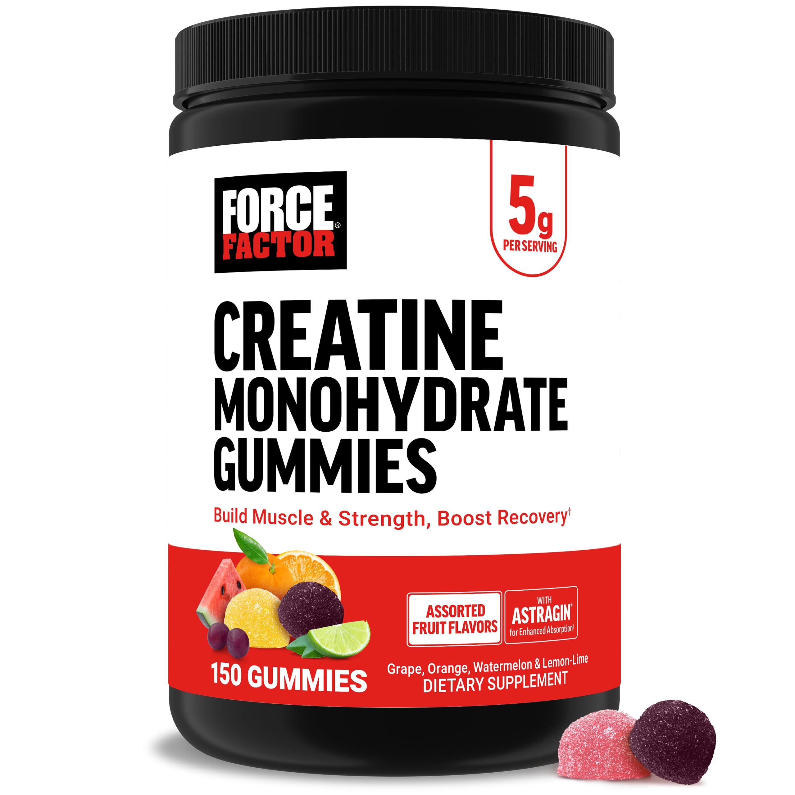 Foto 2 pulgar | Creatina Gummies Force Factor, Dosis De 5 G Estudiadas Clínicamente - Venta Internacional.