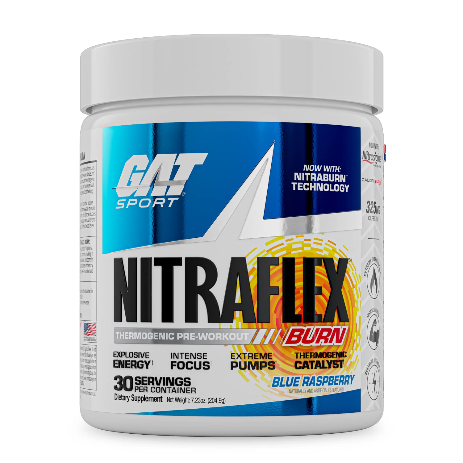 Foto 2 pulgar | Suplemento Gat Sport Nitraflex Burn Pre-workout Blue Frambuesa - Venta Internacional.