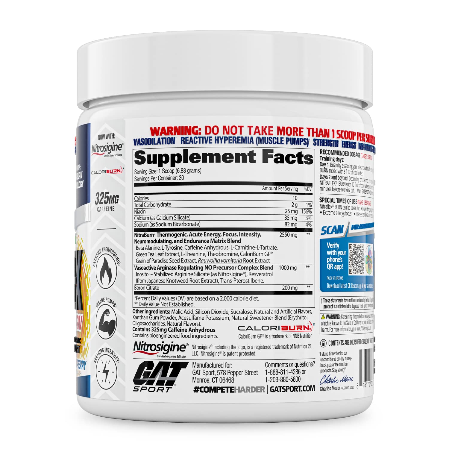 Foto 3 pulgar | Suplemento Gat Sport Nitraflex Burn Pre-workout Blue Frambuesa - Venta Internacional.