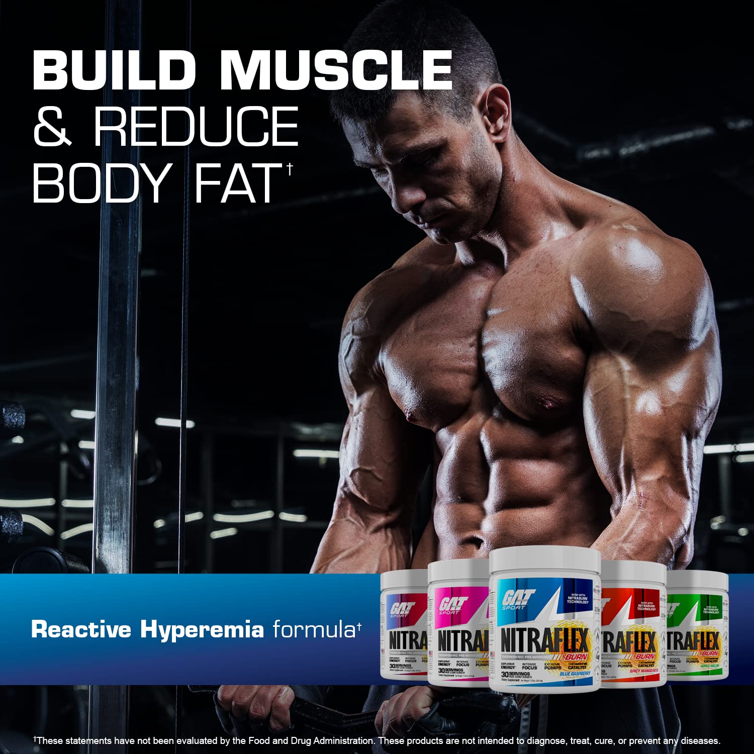 Foto 5 pulgar | Suplemento Gat Sport Nitraflex Burn Pre-workout Blue Frambuesa - Venta Internacional.