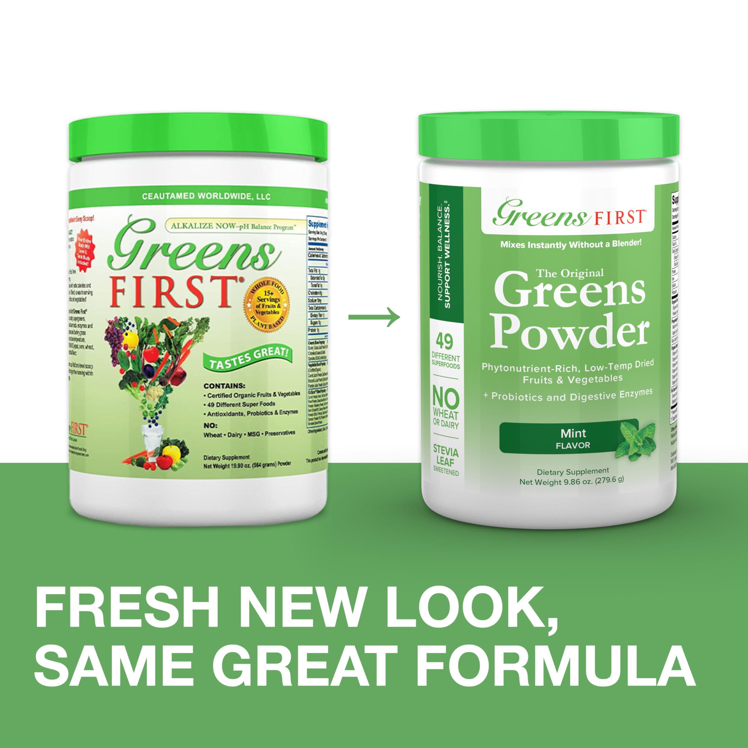 Foto 3 pulgar | Suplemento Greens First Mint Flavor 30 Porciones 290 Ml - Venta Internacional.