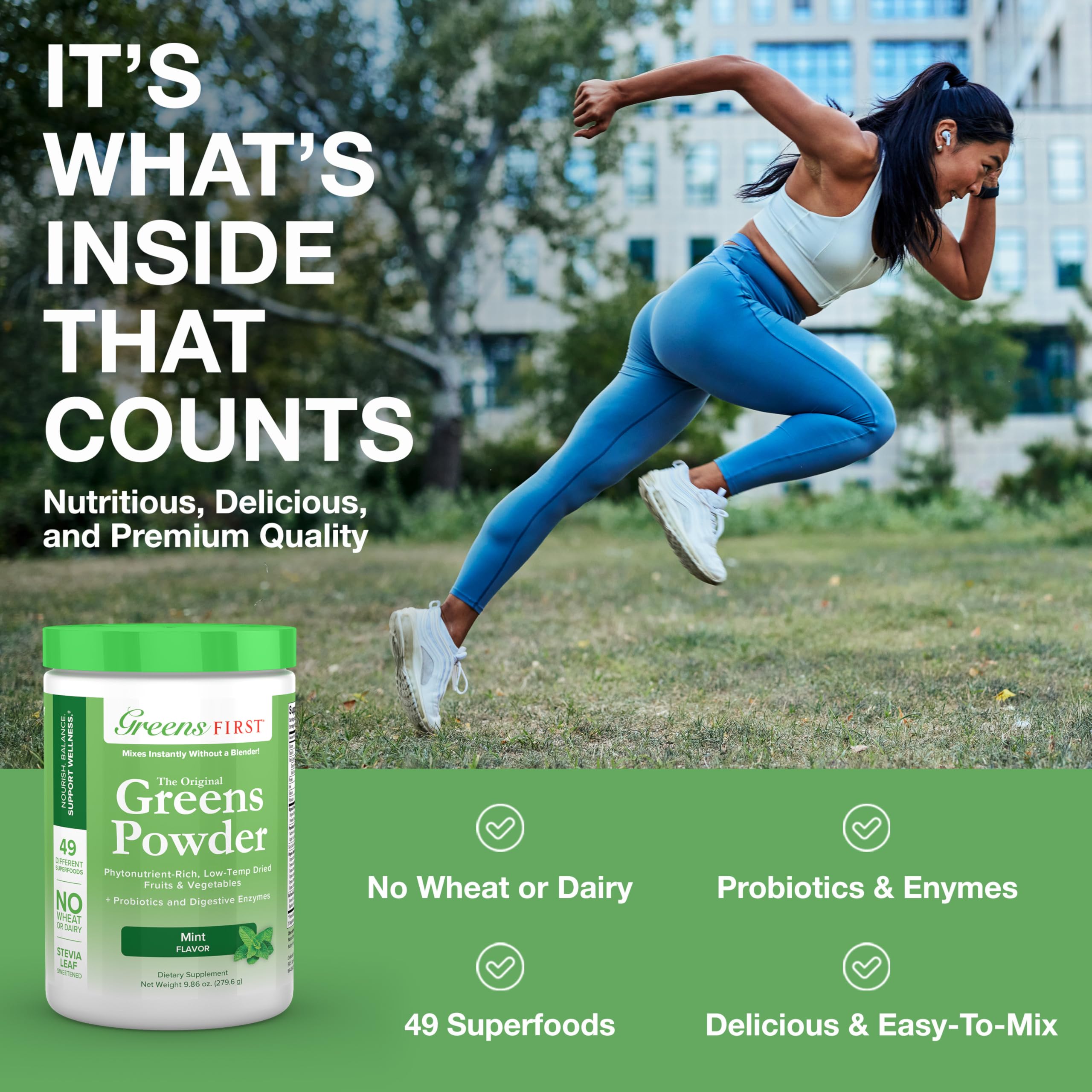 Foto 4 pulgar | Suplemento Greens First Mint Flavor 30 Porciones 290 Ml - Venta Internacional.