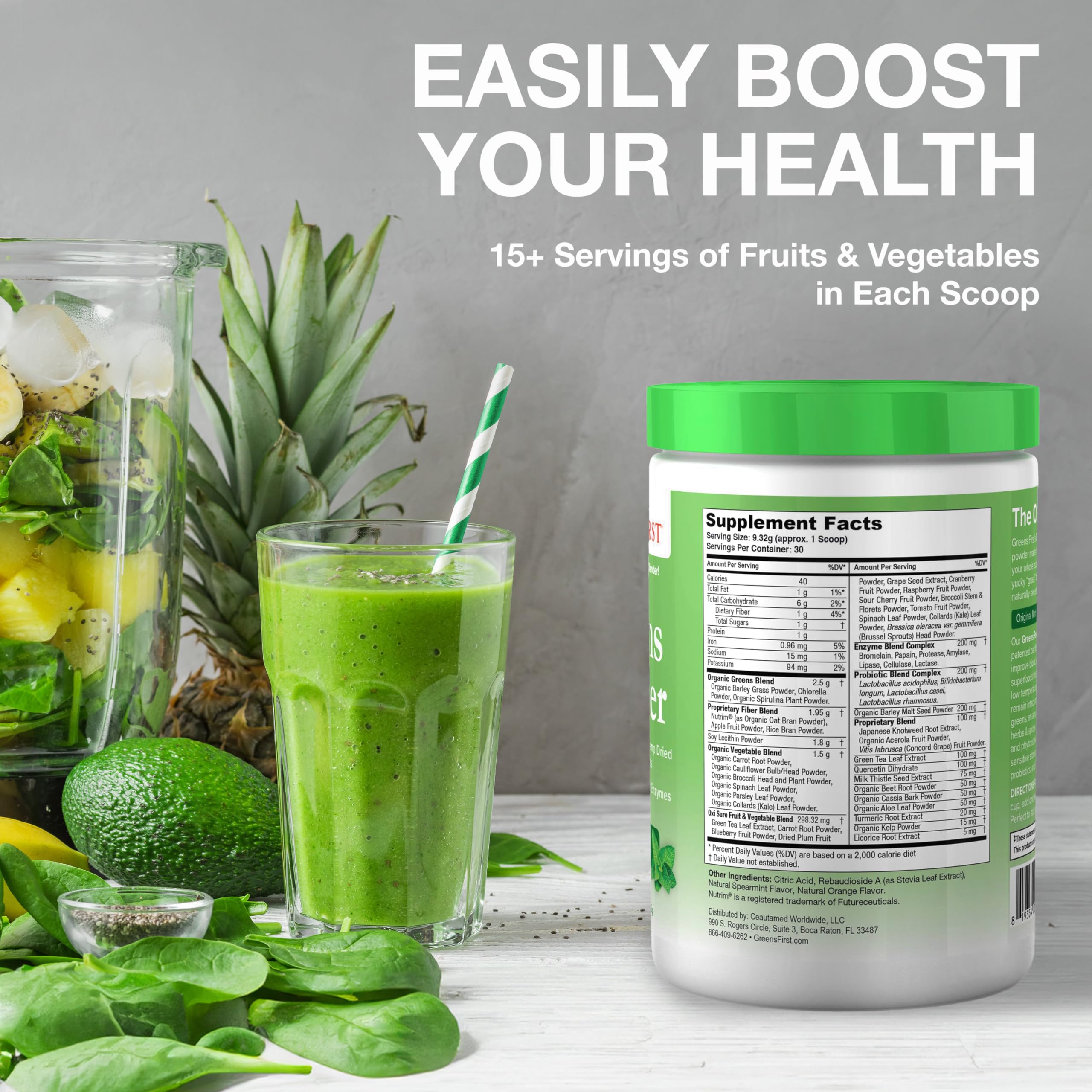 Foto 6 pulgar | Suplemento Greens First Mint Flavor 30 Porciones 290 Ml - Venta Internacional.