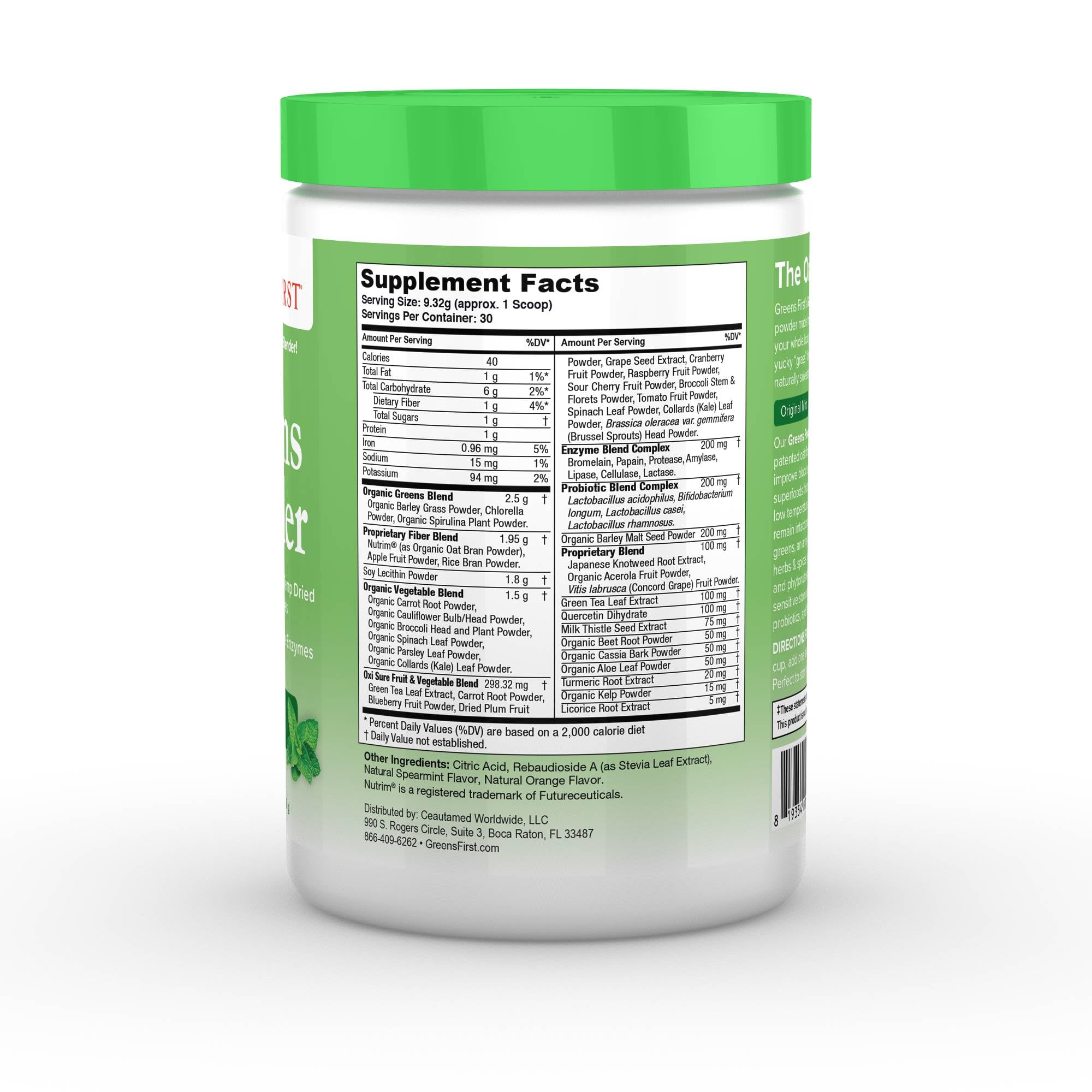 Foto 8 pulgar | Suplemento Greens First Mint Flavor 30 Porciones 290 Ml - Venta Internacional.