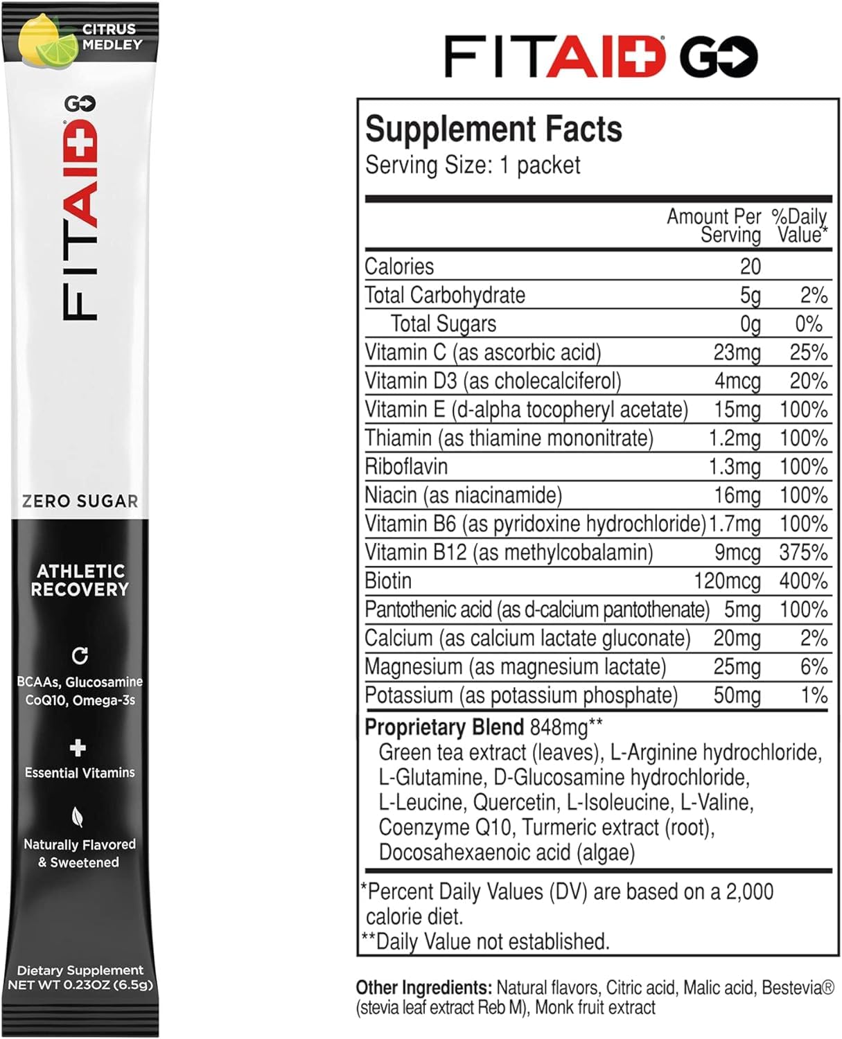 Foto 4 pulgar | Paquete De Hidratación De Recuperación Fitaid Go Zero Sugar, Paquete De 14 - Venta Internacional.