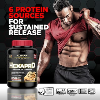 Foto 2 | Batido De Proteínas Allmax Hexapro Chocolate 907 G 25 G De Proteína - Venta Internacional.