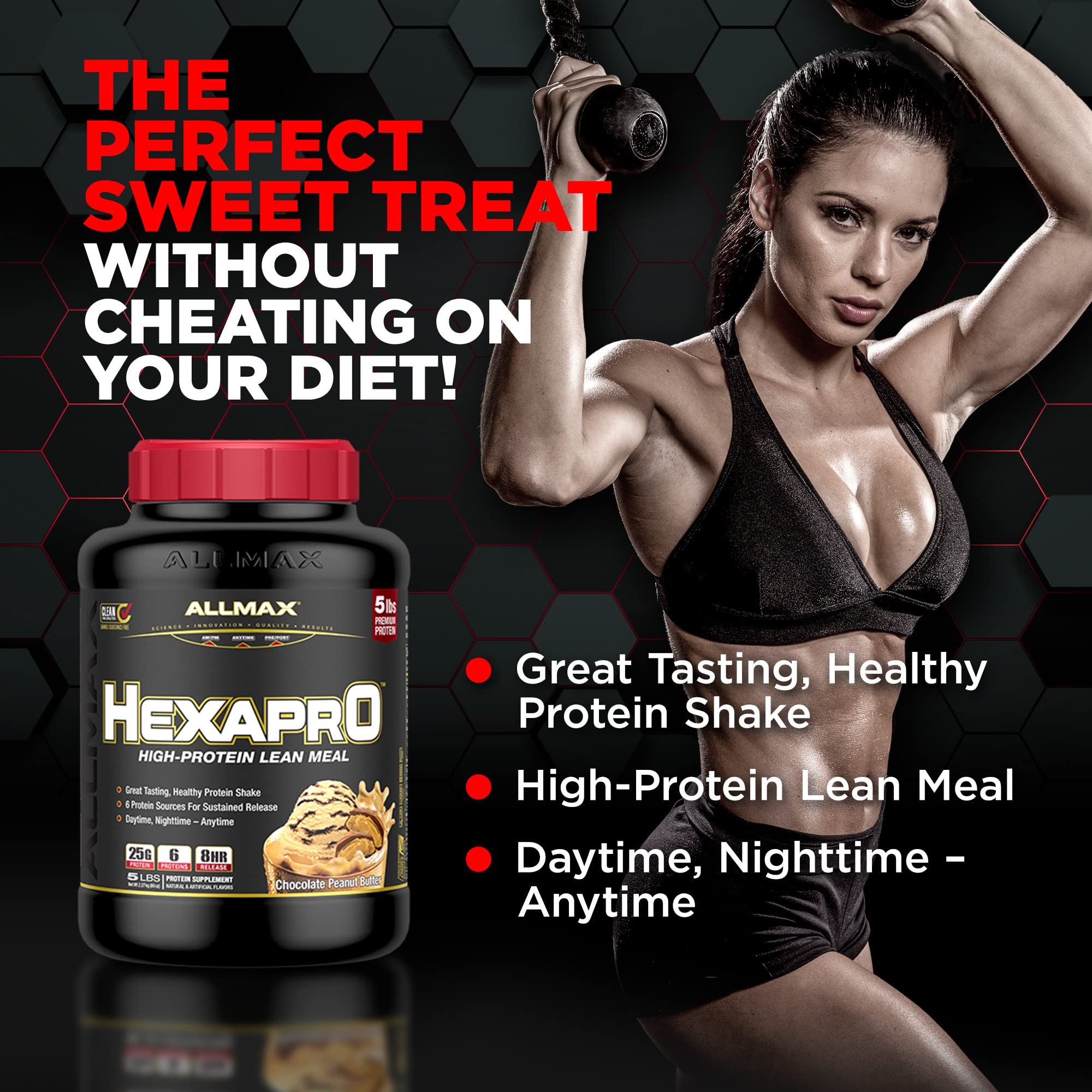 Foto 4 pulgar | Batido De Proteínas Allmax Hexapro Chocolate 907 G 25 G De Proteína - Venta Internacional.