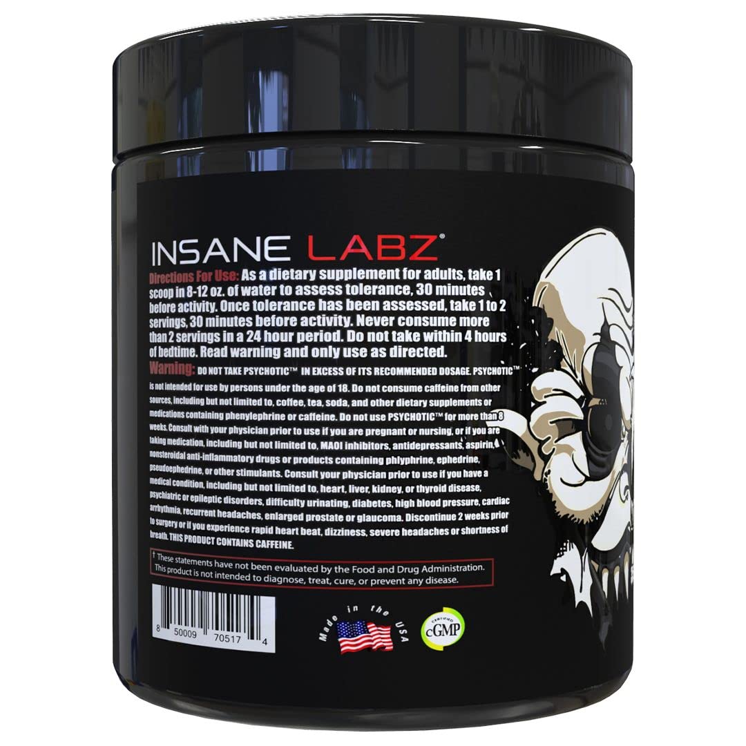 Foto 4 pulgar | Polvo Para Antes Del Entrenamiento Insane Labz Psychotic Black Edition - Venta Internacional.