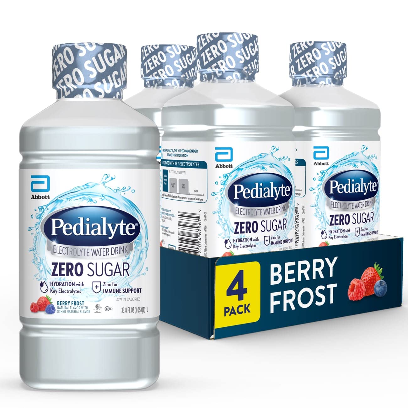 Foto 2 pulgar | Agua Electrolítica Pedialyte Berry Frost, 1 Litro (paquete De 4) - Venta Internacional.