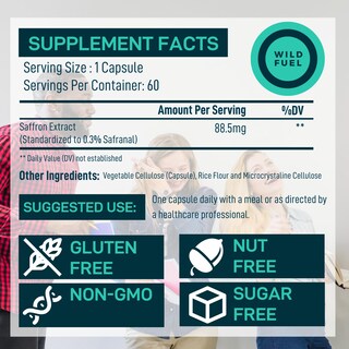 Foto 5 | Suplemento De Extracto De Azafrán 88,5 Mg Para Mujeres Y Hombres 60 Cápsulas - Venta Internacional.
