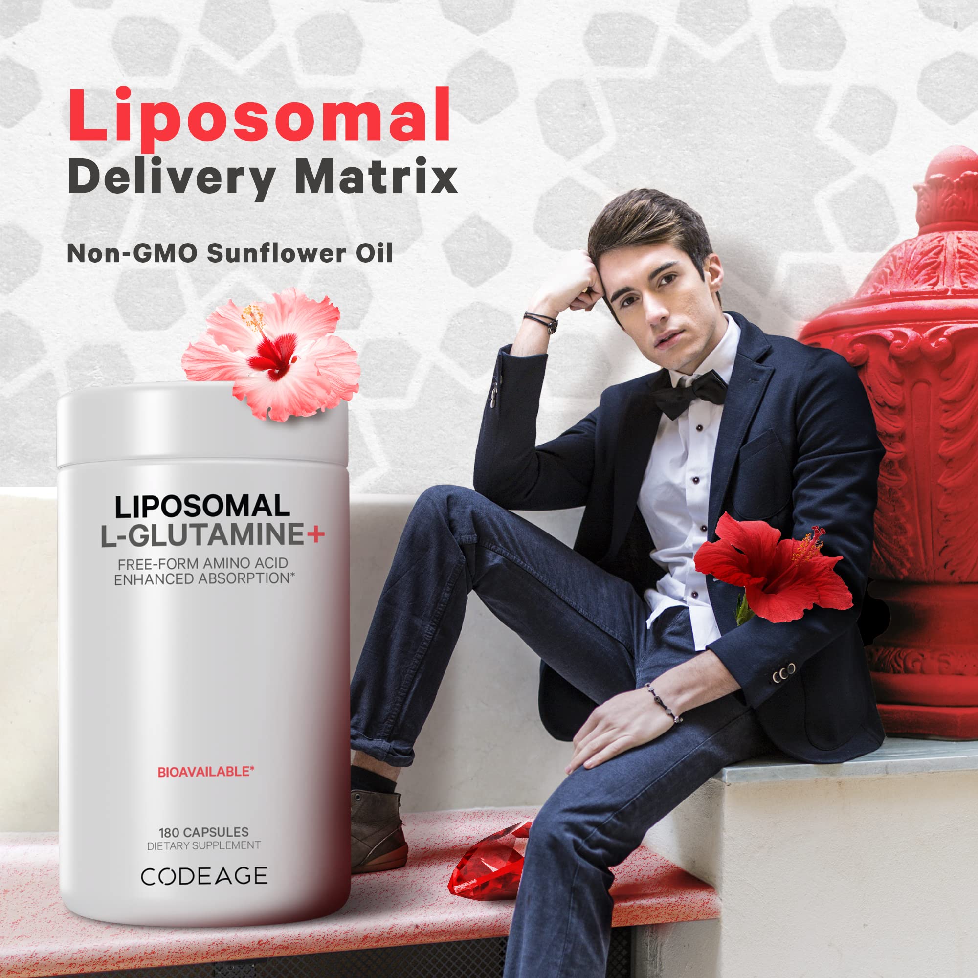 Foto 8 pulgar | Suplemento De L-glutamina Liposomal Codeage 1000 Mg 180 Cápsulas - Venta Internacional.