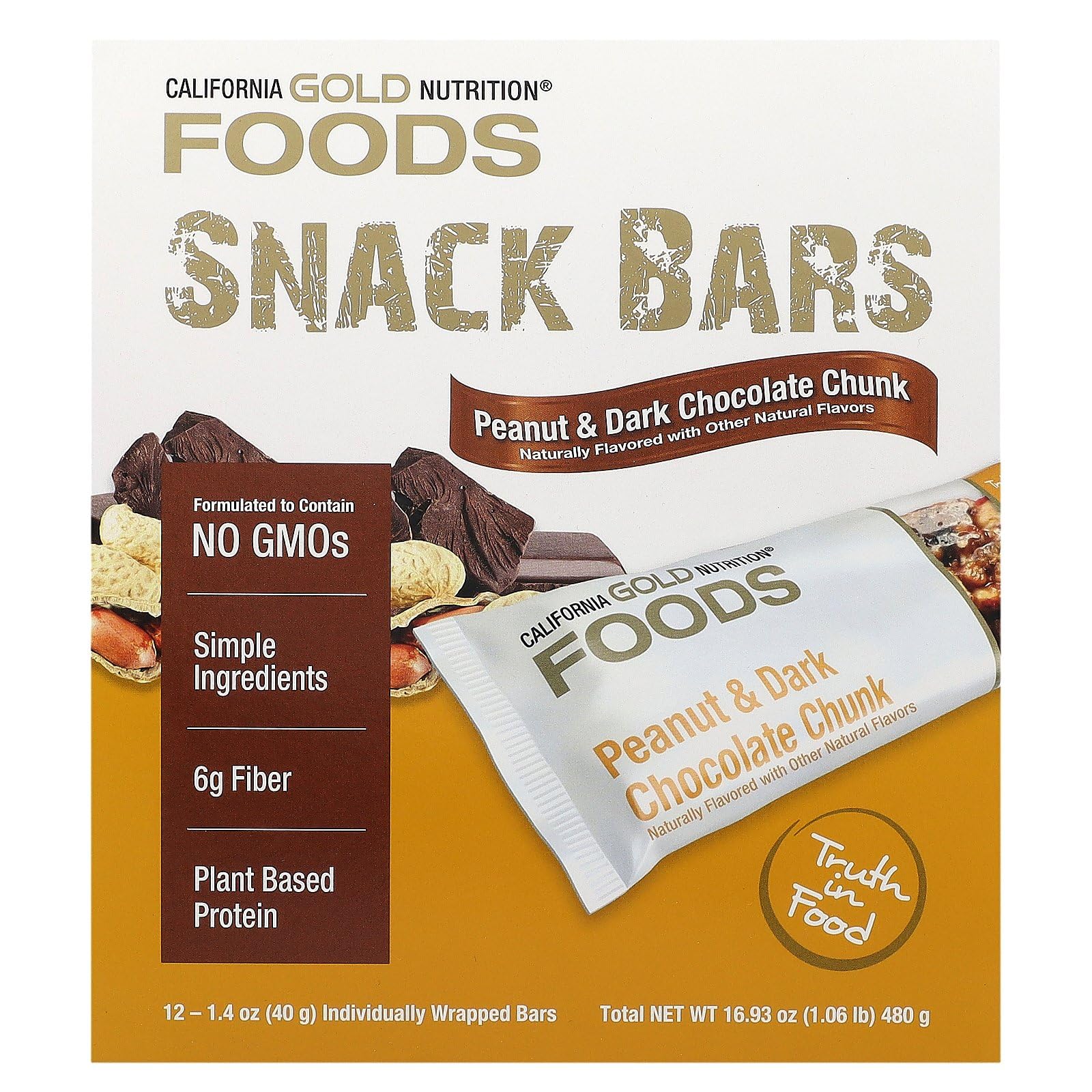 Foto 2 pulgar | Snack Bar California Gold Nutrition Con Cacahuete Y Chocolate Negro - Venta Internacional.