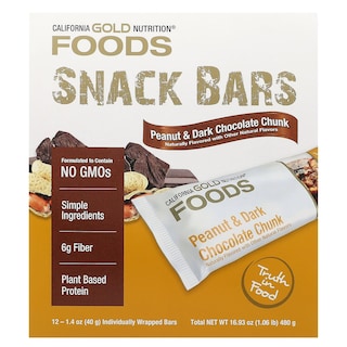 Foto 1 | Snack Bar California Gold Nutrition Con Cacahuete Y Chocolate Negro - Venta Internacional.