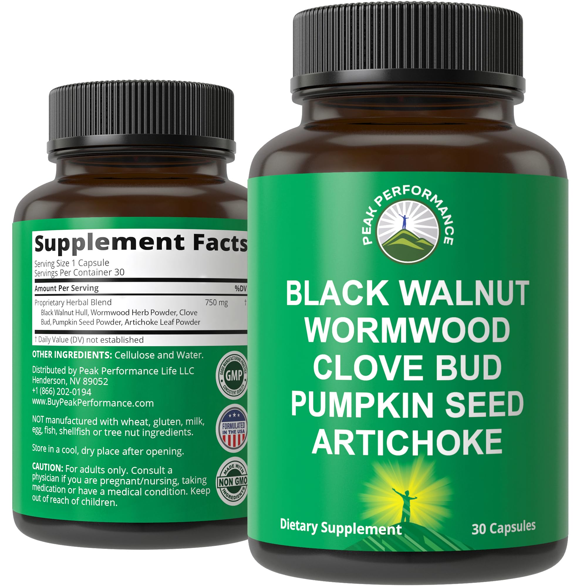 Foto 1 | Supplement Peak Performance Wormwood Black Walnut Clave Cleanse - Venta Internacional.