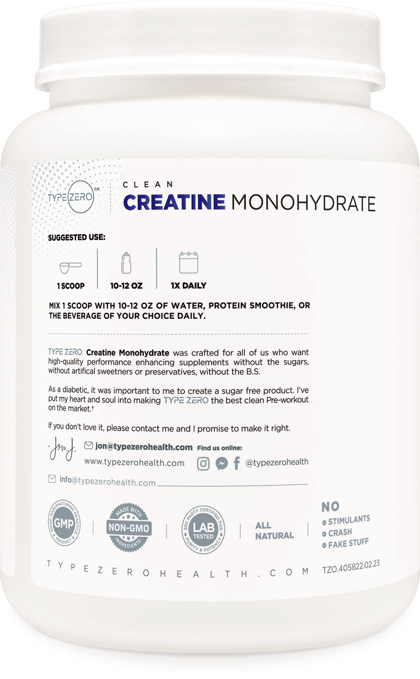 Foto 4 pulgar | Monohidrato De Creatina Tipo Cero, Micronizado, 1 Kg, 200 Porciones - Venta Internacional.