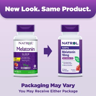 Foto 2 | Suplemento Natrol Melatonin 10 Mg De Fresa 60 Comprimidos - Venta Internacional.