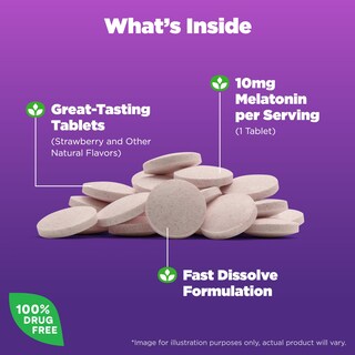 Foto 3 | Suplemento Natrol Melatonin 10 Mg De Fresa 60 Comprimidos - Venta Internacional.