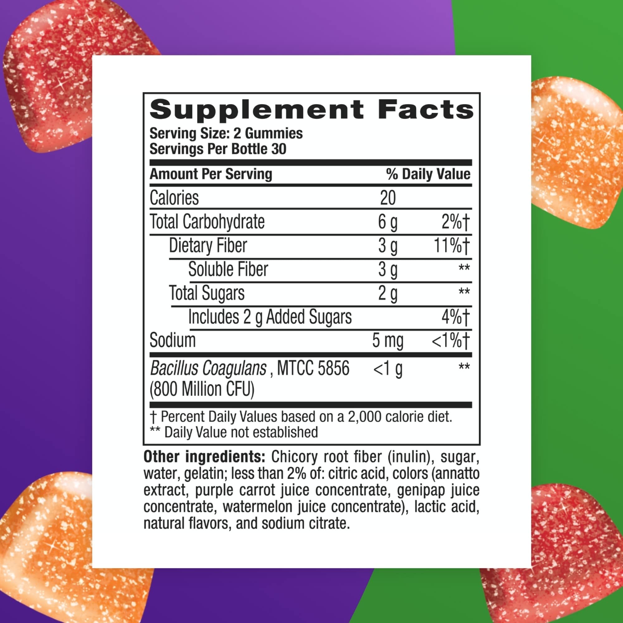 Foto 8 pulgar | Suplemento Vitafusion Fiber Well + Probiotics En Gomitas, 60 Unidades - Venta Internacional.
