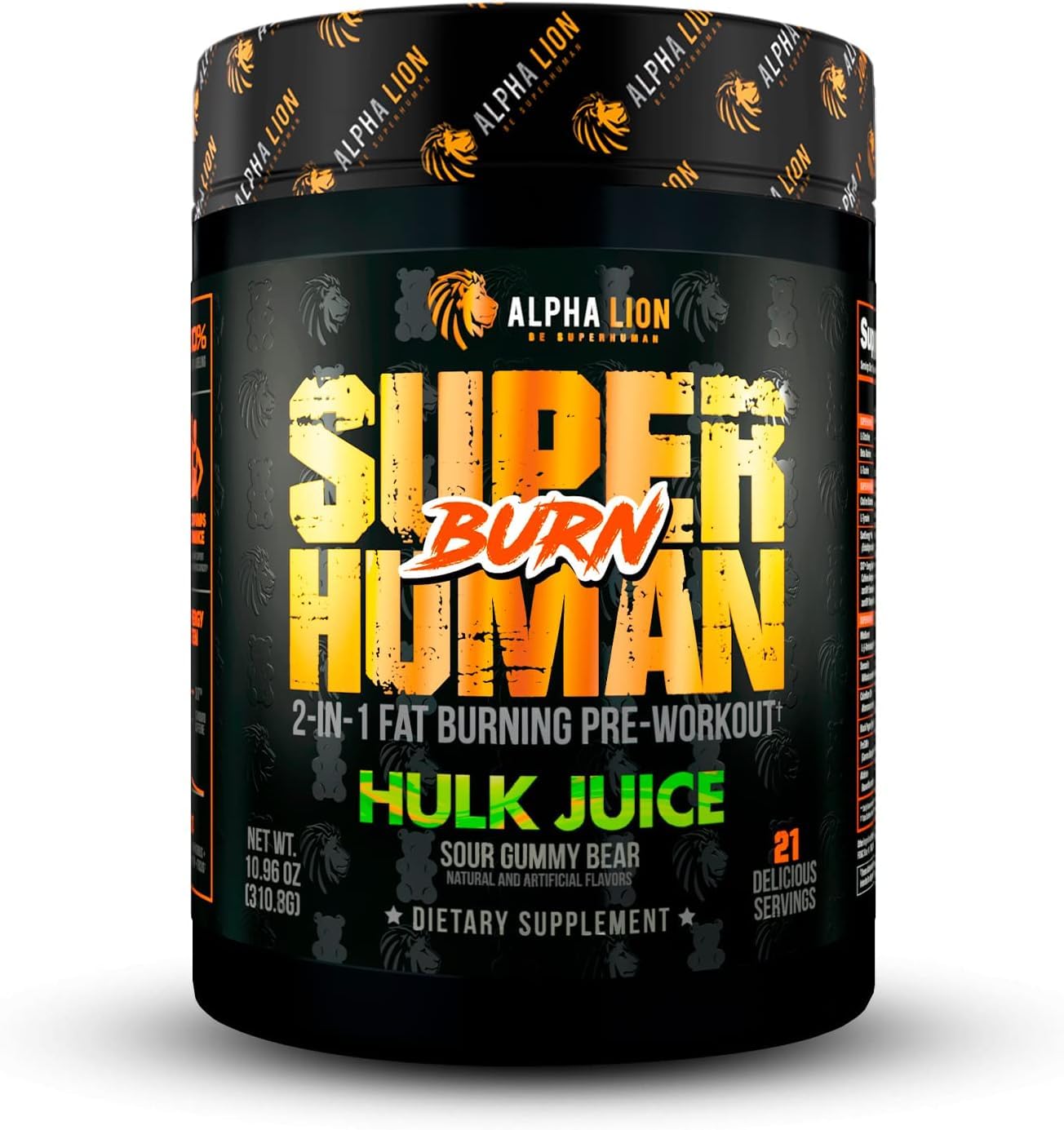 Foto 2 pulgar | Suplemento Alpha Lion Superhuman Burn Antes Del Entrenamiento, 21 Porciones - Venta Internacional.