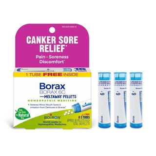 Foto 1 | Medicamento Homeopático Boiron Borax 6c Para Aftas, 3 X 240 Gránulos - Venta Internacional.