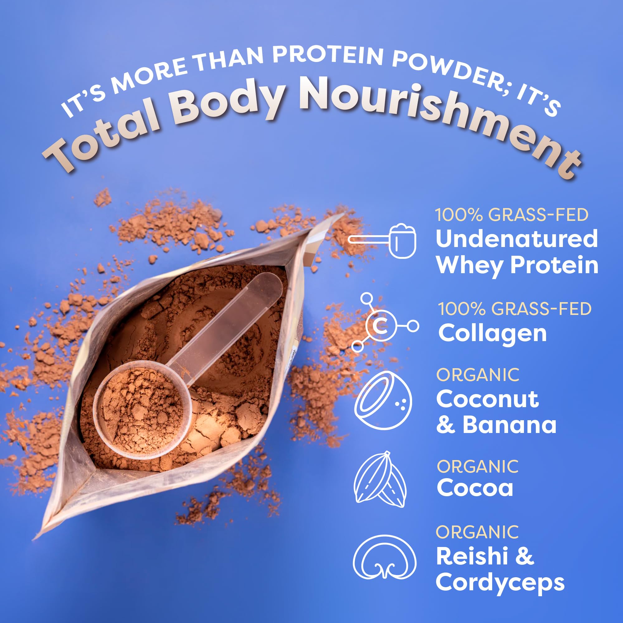 Foto 5 pulgar | Smoothie De Proteína En Polvo Flavcity Chocolate, 1,2 Kg, De Animales Alimentados Con Pasto - Venta Internacional.
