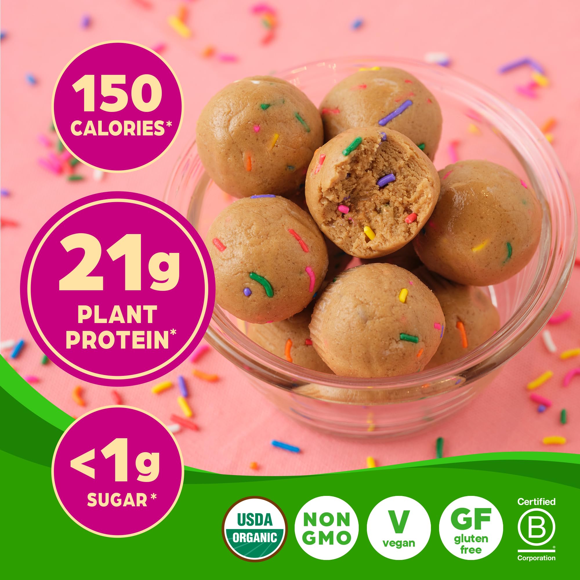 Foto 5 pulgar | Tarta De Cumpleaños Vegana Orgánica Orgánica Con Proteína En Polvo 460 G - Venta Internacional.