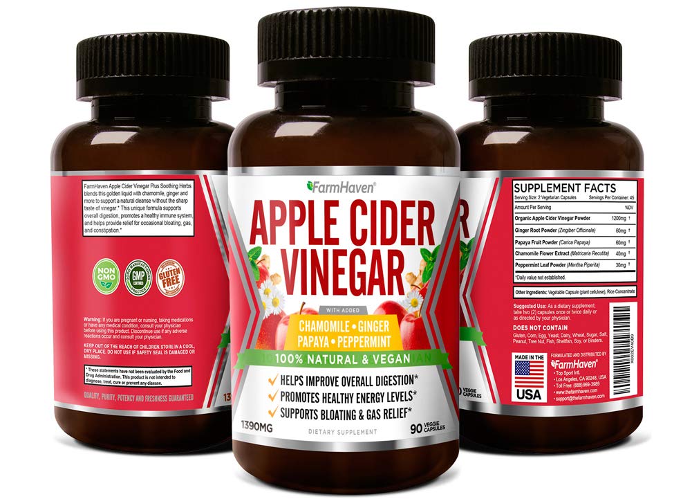 Foto 8 pulgar | Suplemento Farmhaven De Vinagre De Sidra De Manzana 1390 Mg 90 Cápsulas - Venta Internacional.