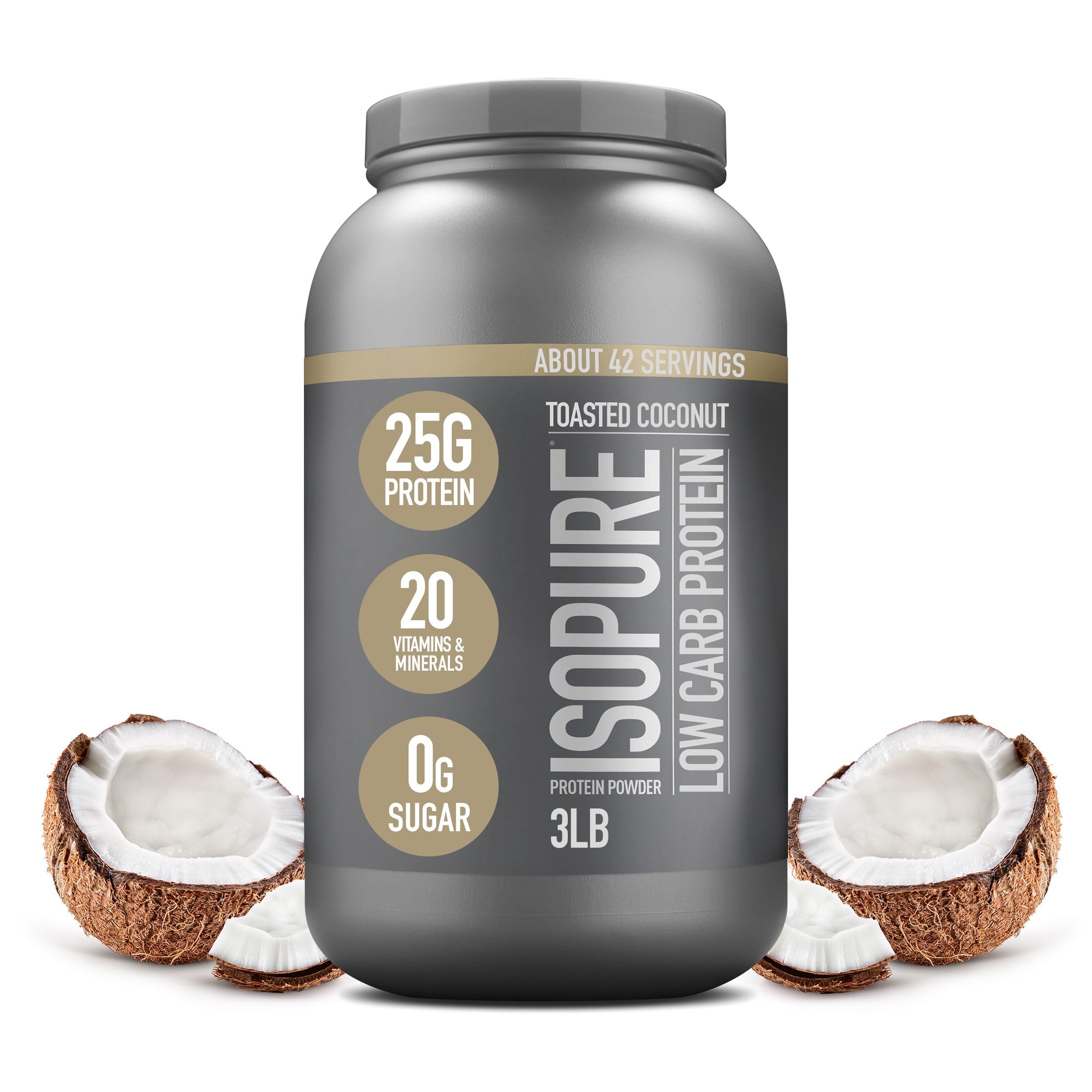 Proteína En Polvo Isopure Low Carb Whey Isolate 25 G 42 Raciones - Venta Internacional.