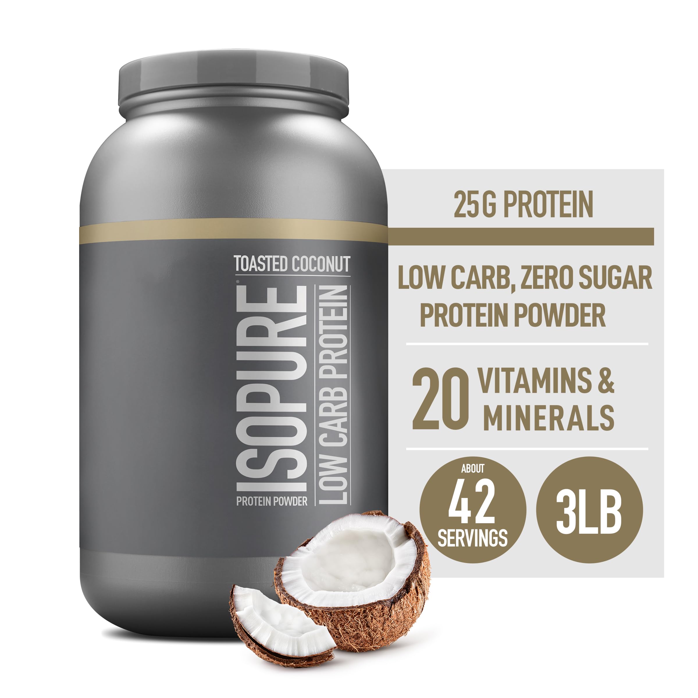 Foto 3 pulgar | Proteína En Polvo Isopure Low Carb Whey Isolate 25 G 42 Raciones - Venta Internacional.