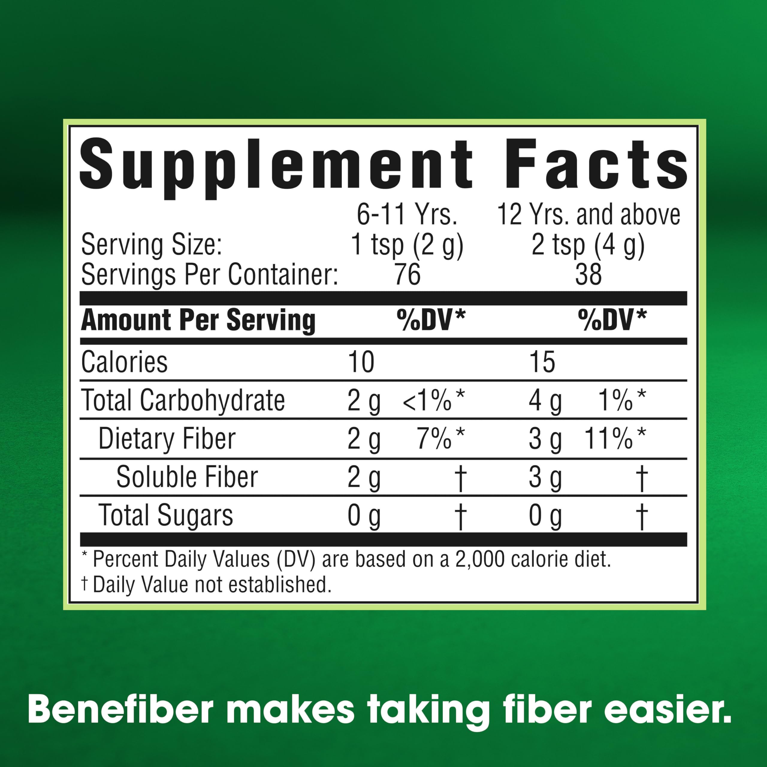 Foto 8 pulgar | Suplemento Benefiber Daily Prebiotic Fiber 500 G - 125 Porciones - Venta Internacional.