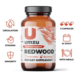 Foto 4 | Suplemento Umzu Redwood Con Soporte De Óxido Nítrico 180 Cápsulas - Venta Internacional.