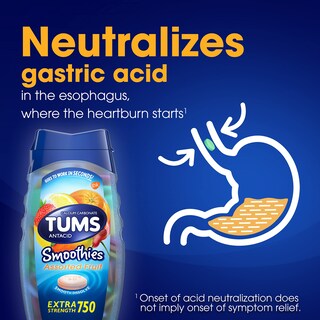 Foto 4 | Tabletas Masticables Tums Smoothies Extra Strength, 60 Unidades - Venta Internacional.