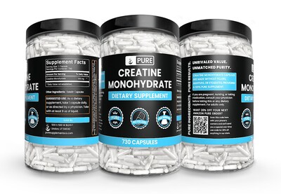 Foto 4 | Suplemento Dietético Pure Original Ingredients Monohidrato De Creatina 730 Cápsulas - Venta Internacional.