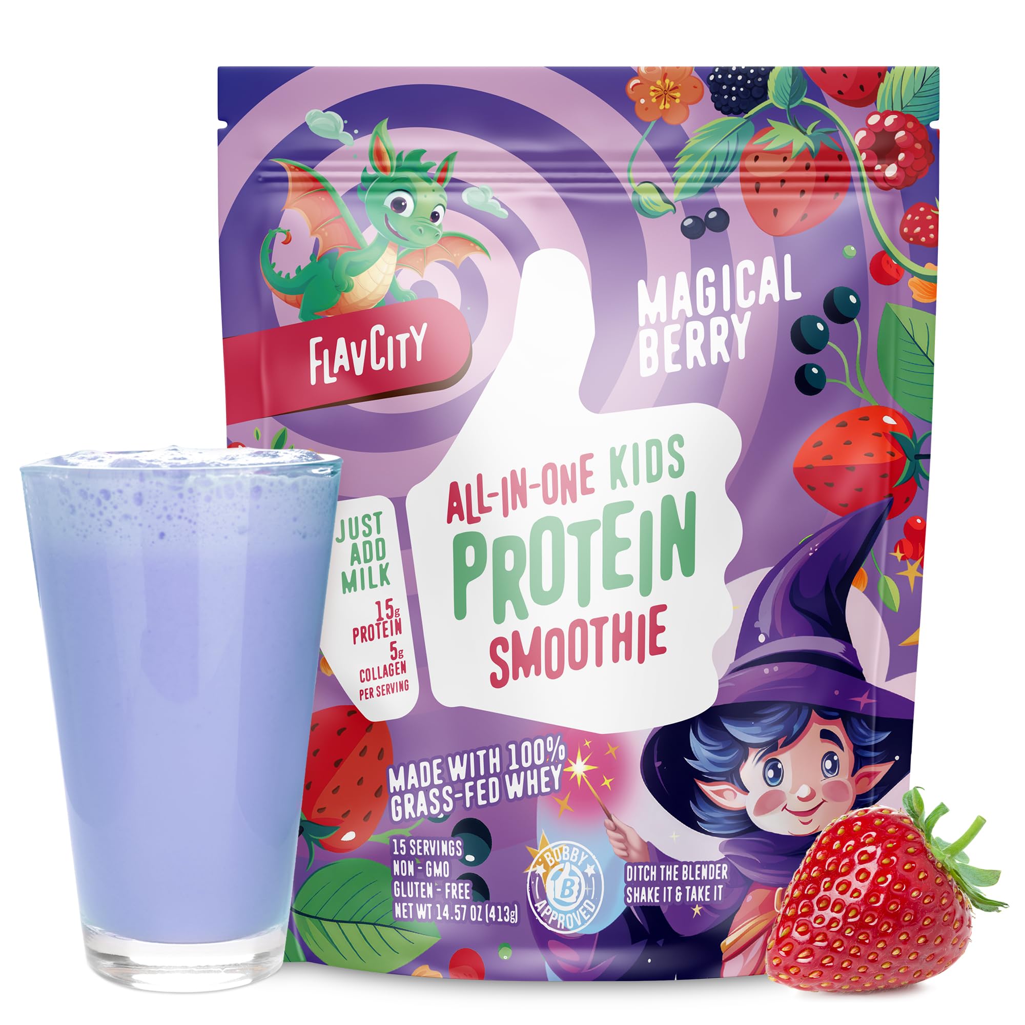 Foto 2 pulgar | Batido Proteico Flavcity All-in-one Magical Berry Kids 15 G - Venta Internacional.