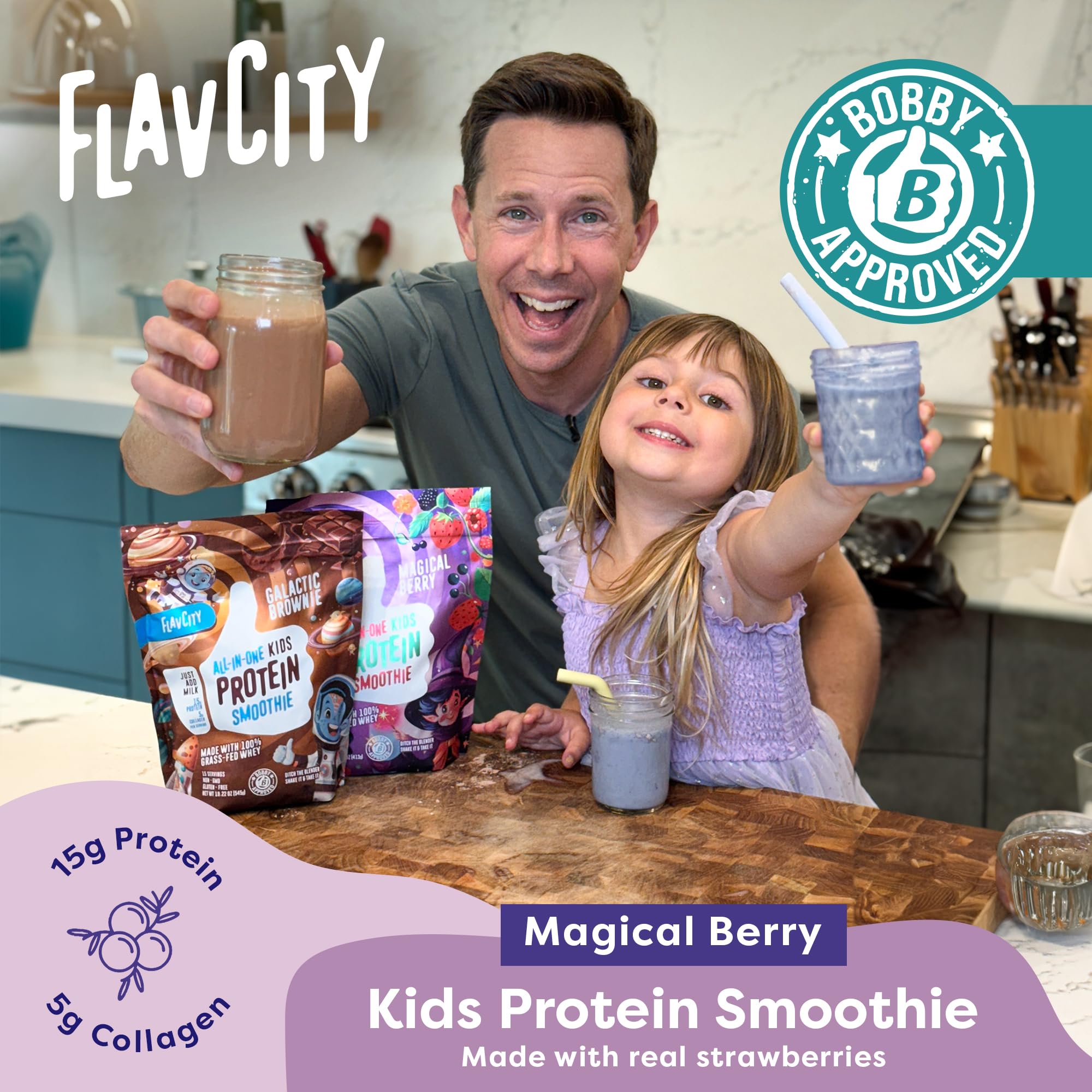 Foto 3 pulgar | Batido Proteico Flavcity All-in-one Magical Berry Kids 15 G - Venta Internacional.