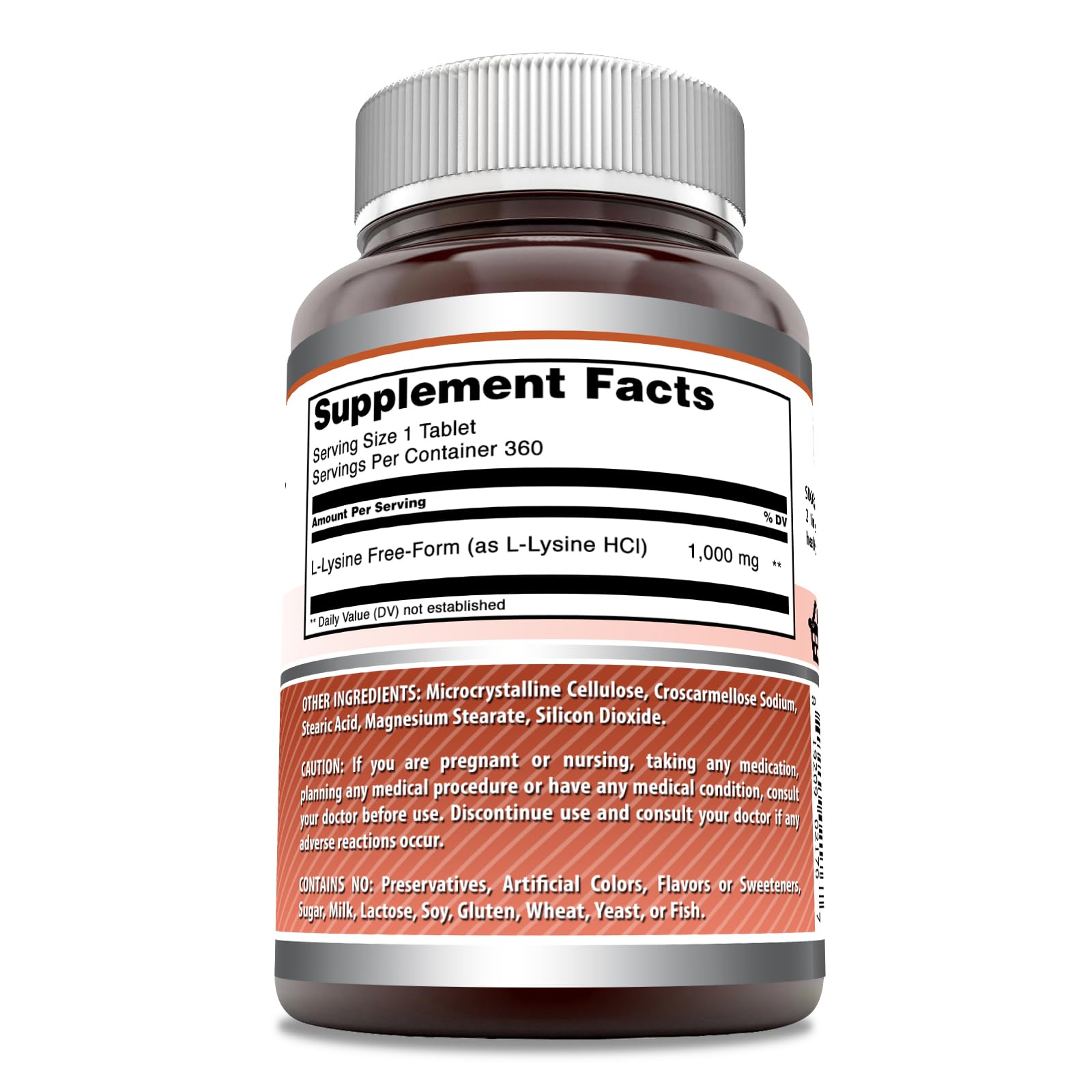 Foto 3 pulgar | Suplemento Amazing Formulas L-lisina 1000 Mg 360 Comprimidos - Venta Internacional.