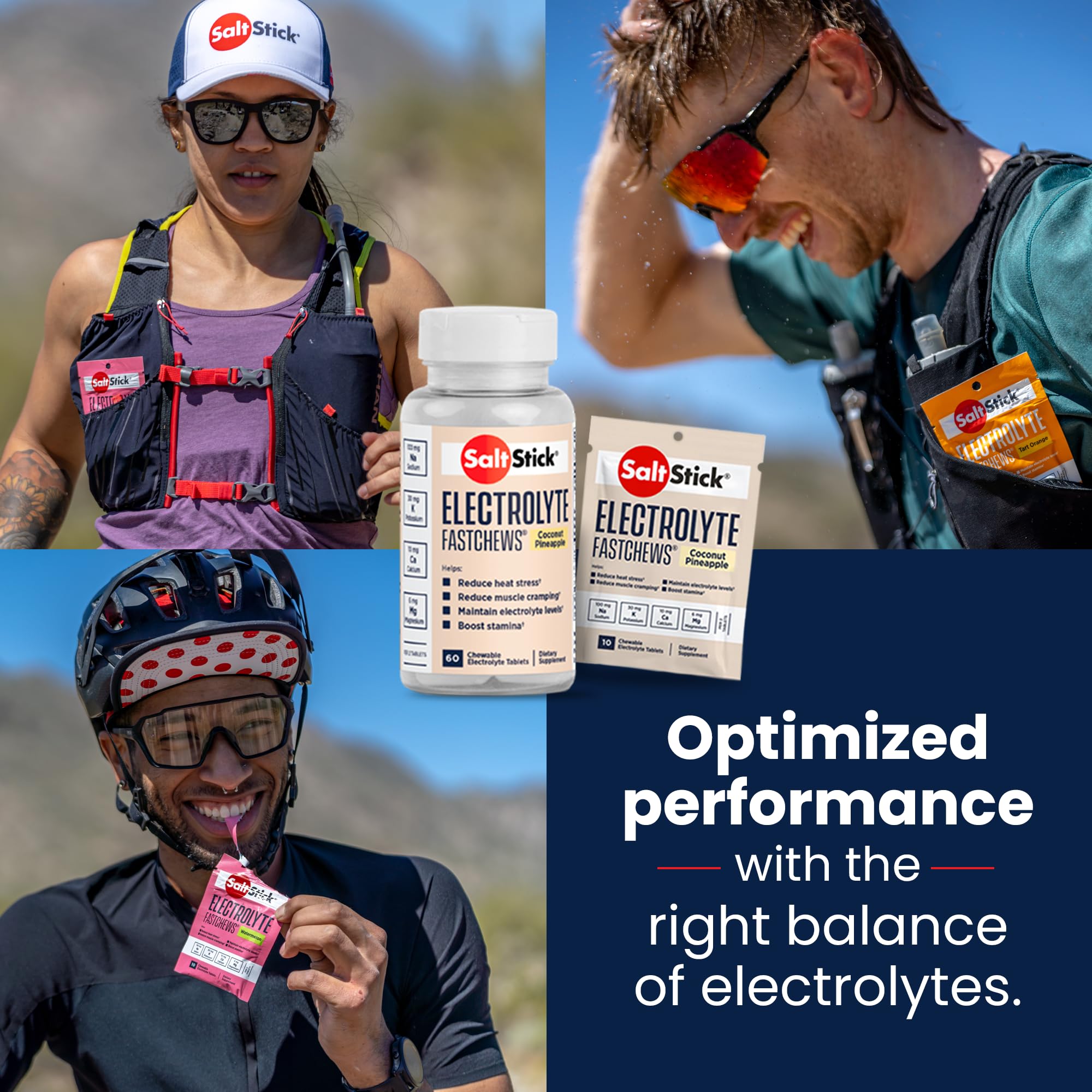Foto 7 | Electrolyte Fastchews Saltstick, Coco, Piña, 60 Comprimidos - Venta Internacional.