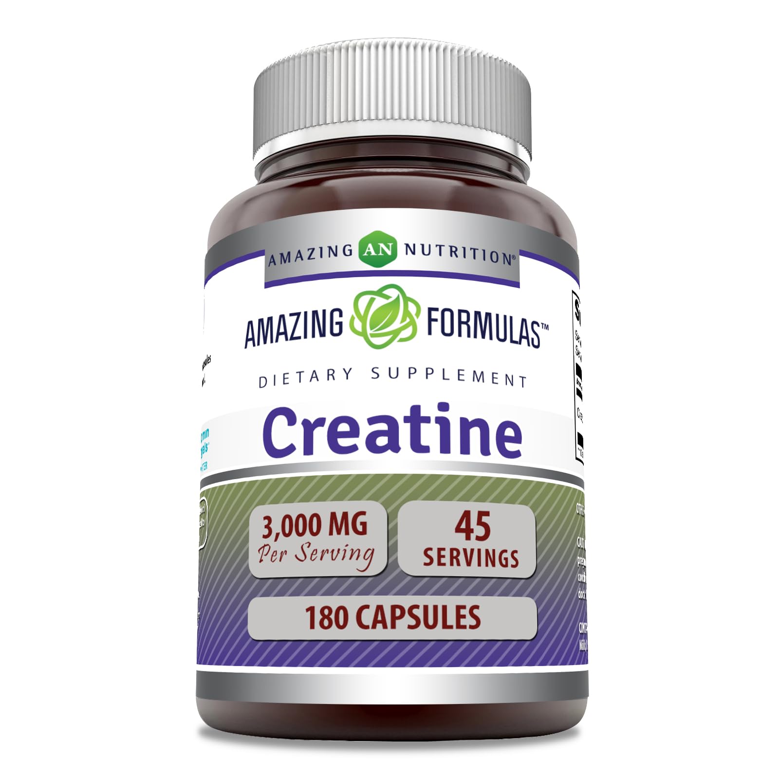 Foto 2 pulgar | Suplemento Amazing Formulas De Monohidrato De Creatina 3000 Mg 180 Cápsulas - Venta Internacional.