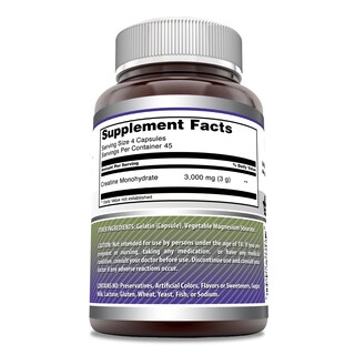 Foto 2 | Suplemento Amazing Formulas De Monohidrato De Creatina 3000 Mg 180 Cápsulas - Venta Internacional.